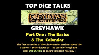 Greyhawk Talk  Episode One  Basics and Calendar Calendar link now in Description [upl. by Procter120]