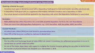 Dematerialisation Depository Participants and Depositories CBSE Class 12 Business Studies [upl. by Pepi]