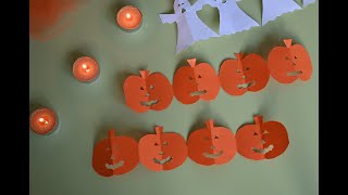 Girlanda Halloween  Easy Paper Crafts  Top Ideas for Kids [upl. by Tyree]