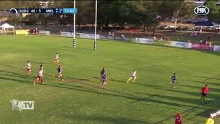 Queensland Country crossfield kick try [upl. by Yeblehs]