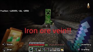 Minecraft Iron ore vein in longest railroad in survival [upl. by Siulesoj907]