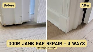 3 ways to repair door jamb gaps after changing out your flooring [upl. by Aratal654]