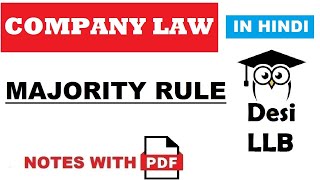 Majority Rule  Rule in Foss Vs Harbottle [upl. by Ailee]