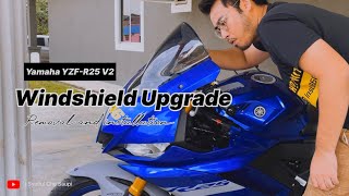 Windshield Upgrade  Yamaha R25 V2 [upl. by Yenahteb640]