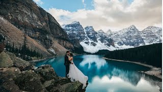 Eloping in Banff  Gian and Kyndras Dream Wedding at Banff to Moraine Lake [upl. by Collins822]