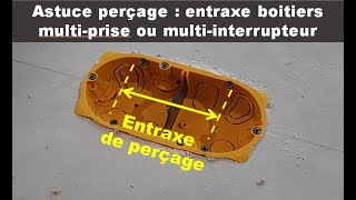 Elec placo comment percer un boitier multiprise astuces entraxe [upl. by Rolando]