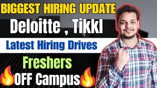 Deloitte  Tikkl  Kreative Hiring Drives  OFF Campus Drive For 2024  2023 Batch  Fresher Jobs [upl. by Lowndes]