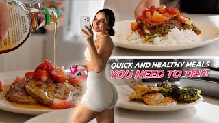 SIMPLE QUICK AND EASY MEALS  WHAT I EAT IN A DAY  Krissy Cela [upl. by Rene205]