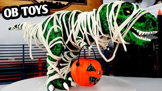 CUSTOM OB TOYS HALLOWEEN MUMMY TREX  CARLISLE PA HALLOWEEN PARADE  GLOW IN THE DARK TREX REPAINT [upl. by Forbes972]