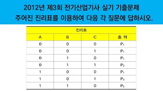 주어진 진리표를 이용하여 다음 각 질문에 답하시오ㅣ2012년 제3회 전기산업기사 실기 기출문제 해설강의에듀피디 임정빈 [upl. by Hailey]