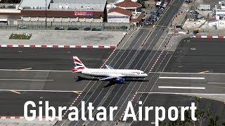 Dangerous Gibraltar Airport  British Airways  Gibraltar  4K [upl. by Lanahtan]