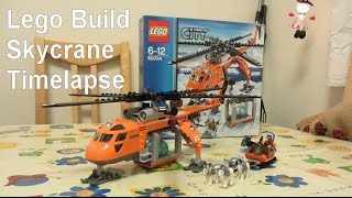 Lego timelapse Sikorsky S64 Skycrane Helicopter 60034 Arctic Helicrane [upl. by Hairej]