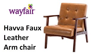 WAYFAIR Havva Faux Leather Armchair [upl. by Nagirrek188]