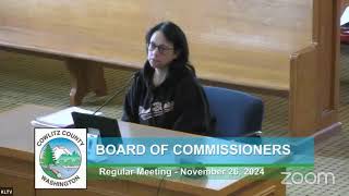 Cowlitz County Commissioner Open Public Meetings [upl. by Marika]