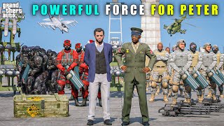 GTA 5  MICHAEL NEW POWERFUL FORCE TO FIGHT PETER  BB GAMING [upl. by Ahseneuq]