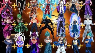 Goku ultra instinctVegeta ultra ego GogetaDaishinkan True formGohan beastGoku super SaiyanWhite [upl. by Theona]