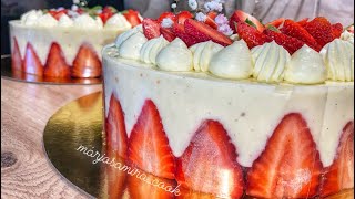 Le Fraisier à la crème diplomate 🍓 [upl. by Midis]