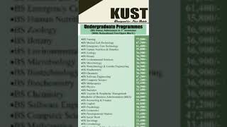 kust admission 2024  kust university kohat university of science and technology admission 2024 [upl. by Enelrad]