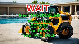 How to NO DEMO complete pool deck remodel watch this to save thousands [upl. by Tannen]