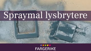 Spraymal lysbrytere og stikkontakter  Gjør det selv [upl. by Ardnoek537]