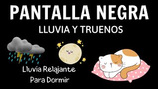 Terapia en Pantalla Negra Sonidos Relajantes de Tormenta y Fuertes Lluvias para Aliviar el Estrés [upl. by Squier]