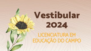 inscrições para o vestibular 2024 da LEC  licenciatura em Educação do Campo  UFVJM [upl. by Sidonia]