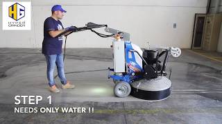 How to polish concrete floors in 3 steps  fast video [upl. by Aracat]