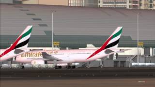 FlyTampa Dubai  Emirates Fleet at Gate [upl. by Elolcin]