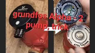 Grundfos Alpha 2 pump how to vent  or replace faulty speed controller [upl. by Ahsiemal]