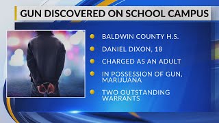 Gun found on Baldwin County HS campus student arrested [upl. by Vogeley]