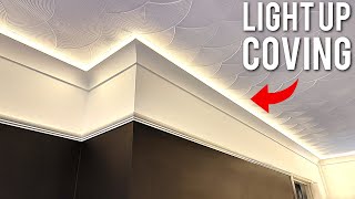 DIY LED COVING  PICTURE RAIL  On A Budget [upl. by Ludvig]