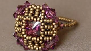 Sidonias handmade jewelry  How to bezel a round rivoli and make it look like a square [upl. by Siram]