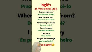 Inglês Aprenda frases mais úteis em inglês para principiantes [upl. by Enneillij]