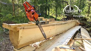 Self–propelled Chainsaw  Turning Logs into Perfect Boards [upl. by Ellehsyt460]