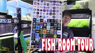 2000 Gallon Massive Fish Room Tour Angelfish Plecos Rainbowfish and More [upl. by Adin]