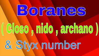 Boranes  closo nidoarchano  amp Styx number Structure of Boranes CSIR NET Gate [upl. by Leilamag157]