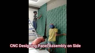 3D Panel Designing on HDMR MDF  Assembly on the side  More info  victoriainterio gszone [upl. by Pfister27]