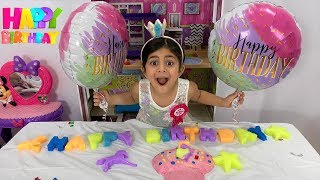 Sally Play Happy Birthday Party with Color Letters [upl. by Andrea688]