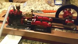 Model steam engine running on pressure cooker [upl. by Sanborn]