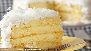 Coconut Cake Recipe Demonstration  Joyofbakingcom [upl. by Esbenshade]