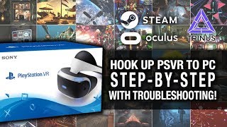 INSTALL YOUR PSVR TO PC  STEP BY STEP UPDATED  Playstation VR Trinus VR and SteamVR Gameplay [upl. by Humfried470]