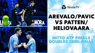 Arevalo amp Pavic vs Heliovaara amp Patten Match Highlights  Nitto ATP Finals 2024 SemiFinal [upl. by Gnanmas]