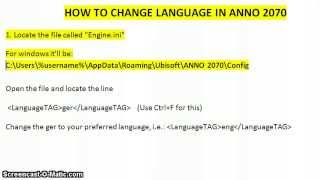 How to Change Language in Anno 2070 [upl. by Abraham]