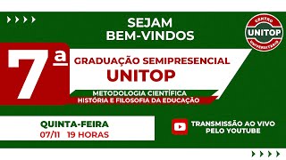 AULA 7  UNITOP METODOLOGIA CIENTÍFICA E HISTÓRIA E FILOSOFIA DA EDUCAÇÃO [upl. by Enilasor]