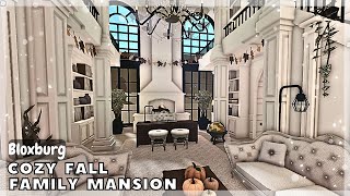 BLOXBURG Fall Family Mansion Speedbuild interior  full tour Roblox House Build [upl. by Adla]