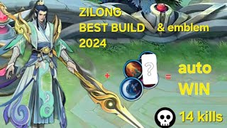 MOST AGGRESSIVE ZILONG BEST BUILD 2024 MobileLegends5v5MOBA mlbb [upl. by Halehs]