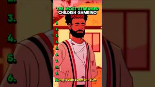 The Most Streamed Childish Gambino Songs rap hiphop childishgambino [upl. by Sirob]