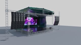 modeling a concert stage in blender [upl. by Arraek]