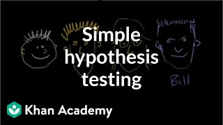 Simple hypothesis testing  Probability and Statistics  Khan Academy [upl. by Ashok]