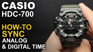 Casio HDC700  Adjusting watch hands  Module 5565 [upl. by Amado575]